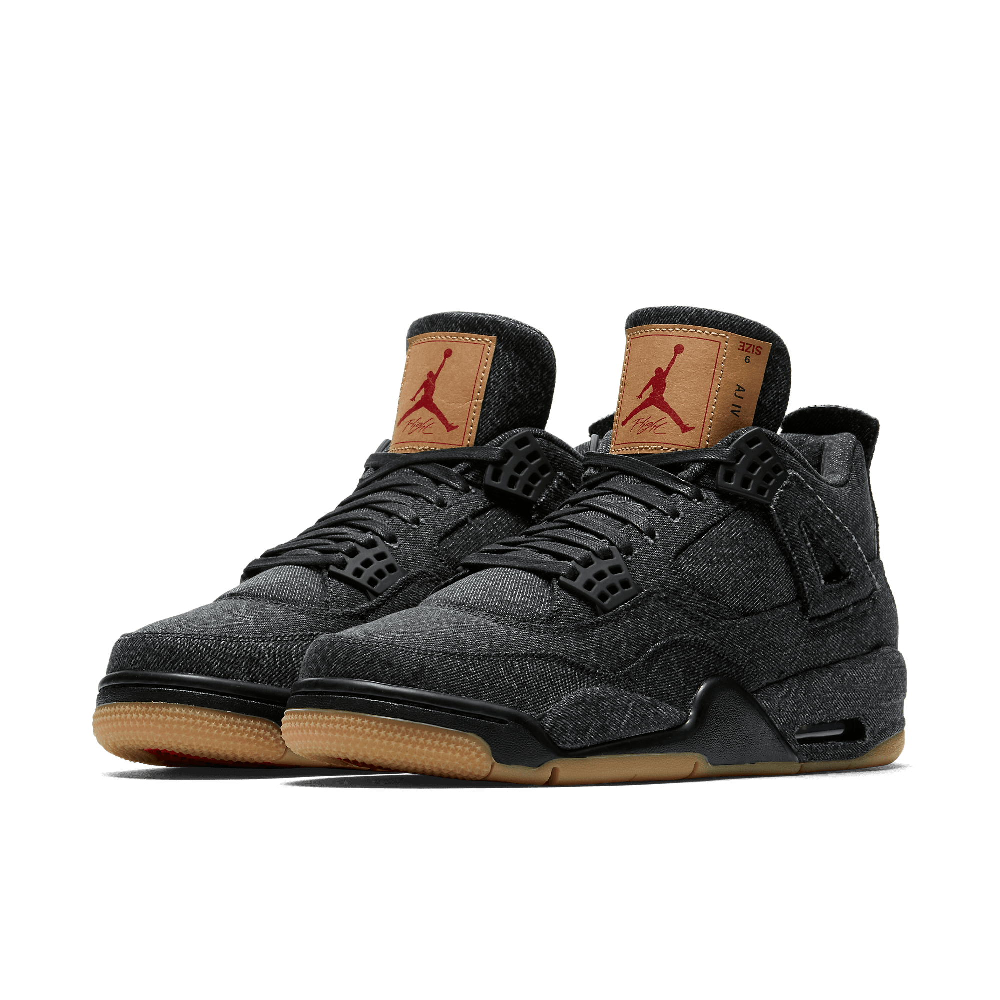 Jordan 4 Retro Levi s Black Blank Tag AO2571 001