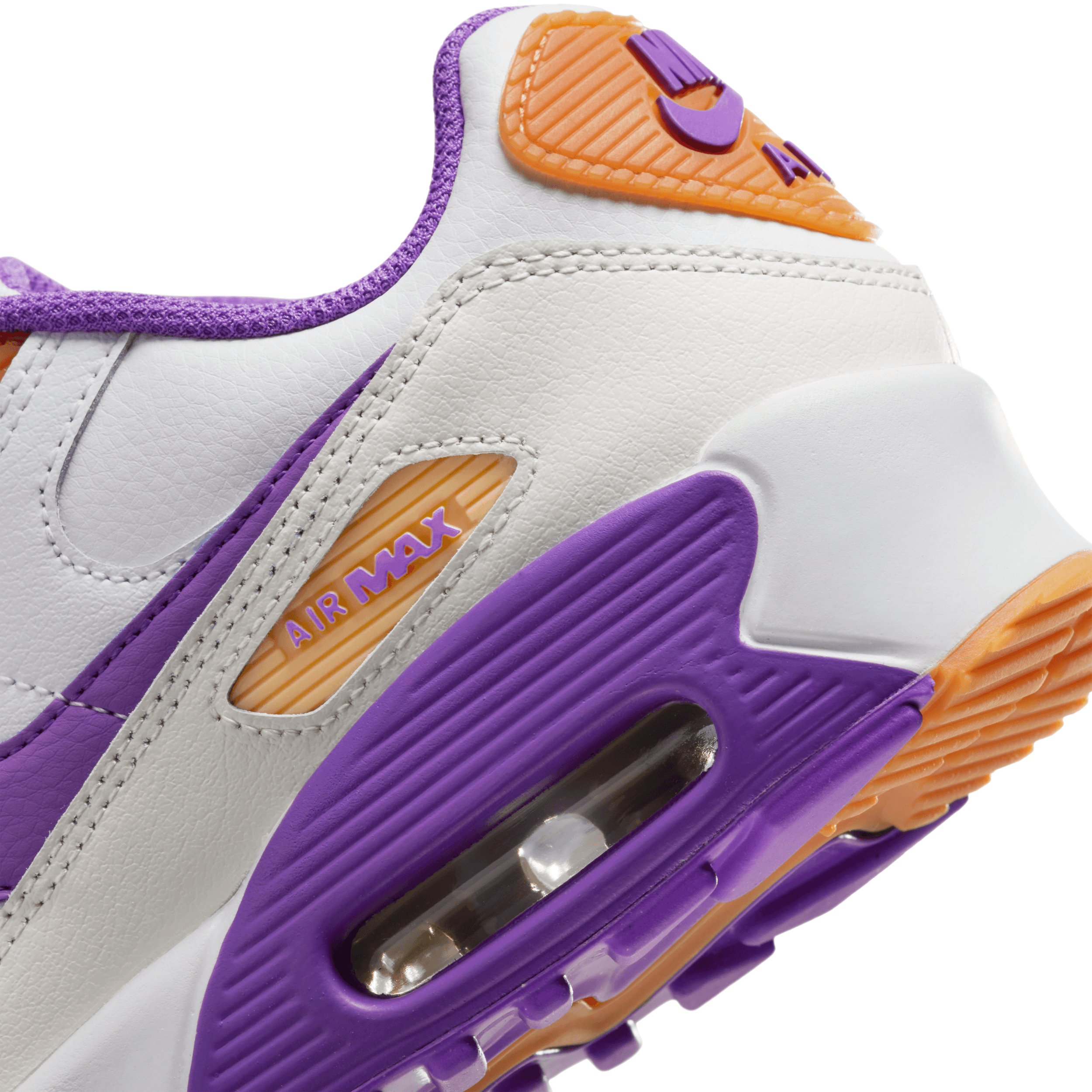 Nike Air Max 90 Leather 'White Action Grape' (GS) - DV3607-103