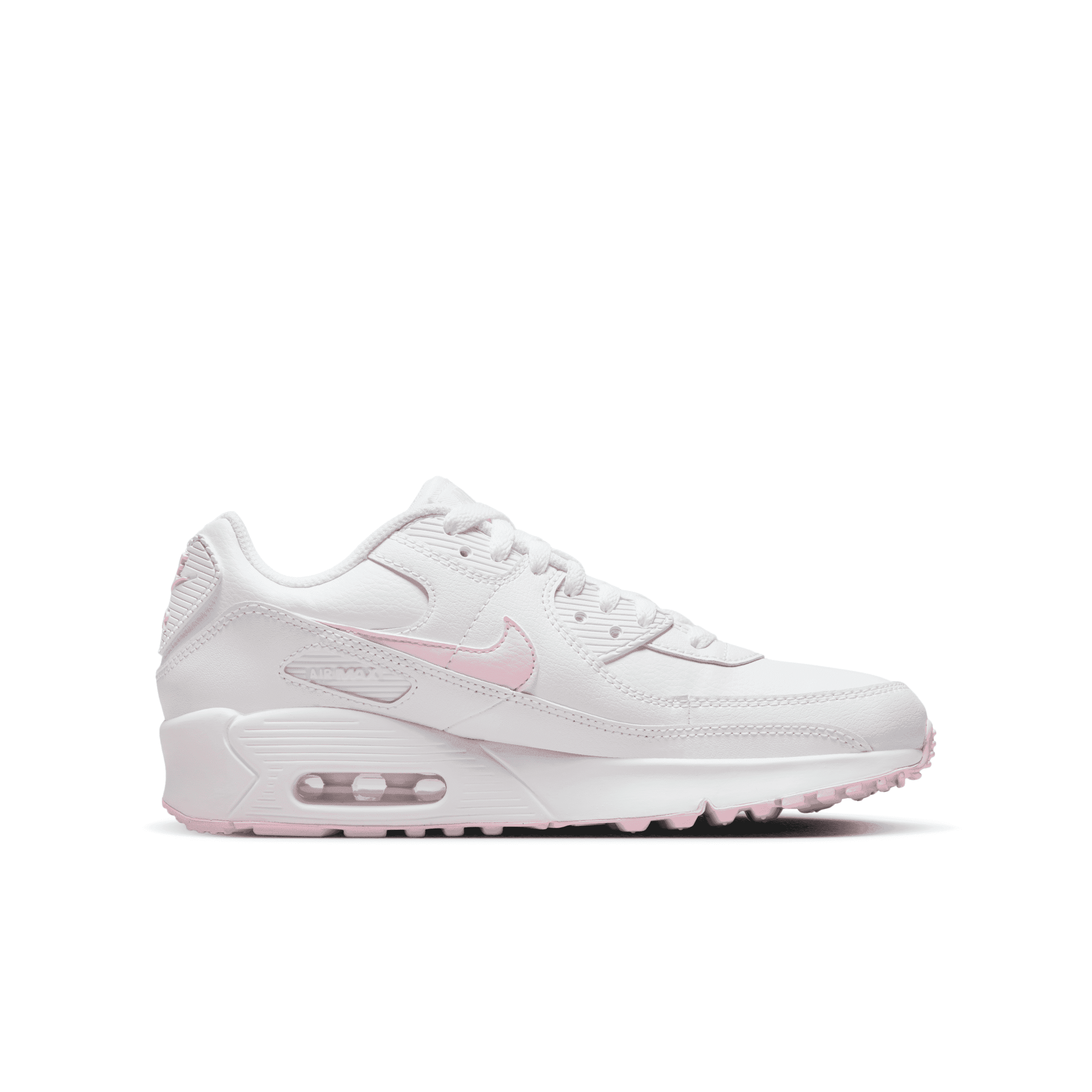Nike Air Max 90 Leather 'White Pink Foam' (GS) - CD6864-121