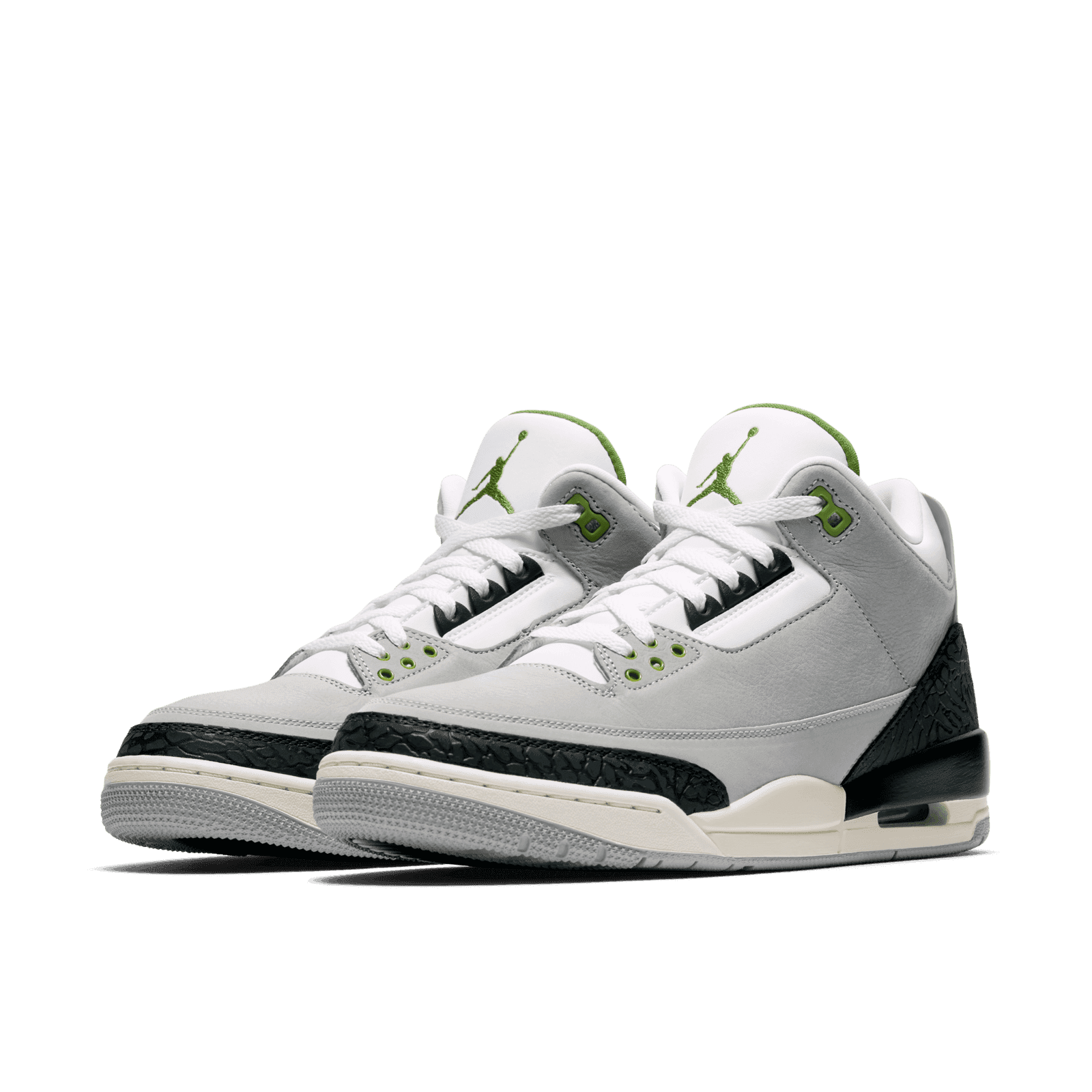 Jordan 3 Retro Chlorophyll 136064 006 Raffles and Release Date