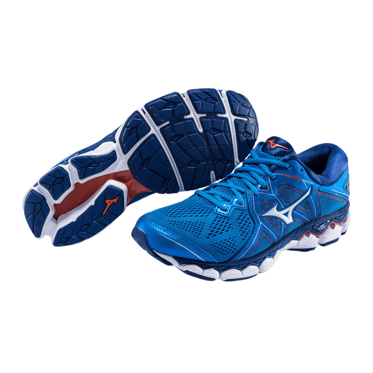 blue sky プルソワン2点 Mizuno Wave Sky Sneaker In Peacoat In Blue - 0% Off