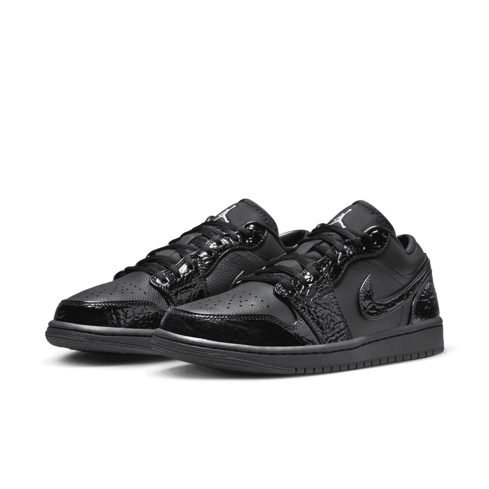 Air Jordan 1 Low SE Patent Elephant Black (W) - HJ7743-010