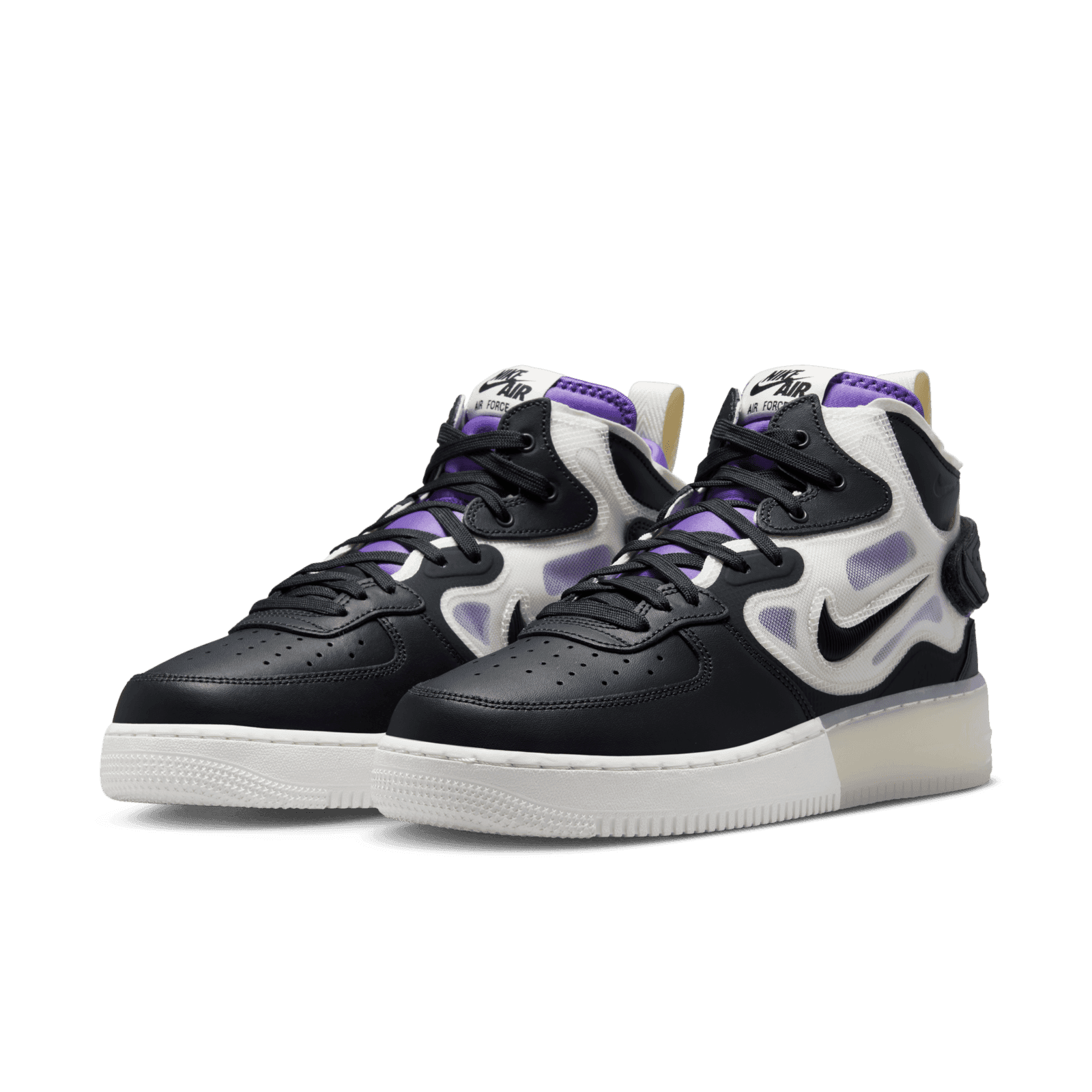 Nike Air Force 1 Mid React Off Noir Action Grape DQ1872 001 Release Info