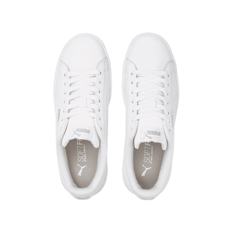 PUMA Vikky v3 Leather Sneakers in White/Silver - 383115-02 Release
