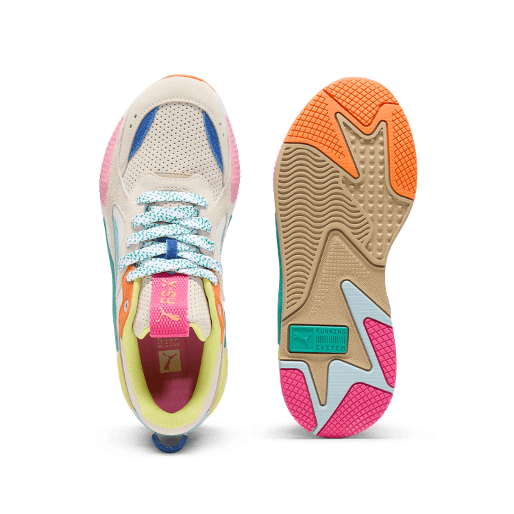 【REMI RELIEF】 SUEDE LIKE STADIUM JAMPER PUMA RS-X Suede Multi Sneakers in Alpine Snow/Prairie Tan/Rickie