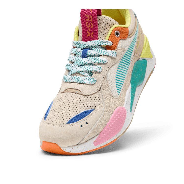 PUMA RS-X Suede Multi Sneakers in Alpine Snow/Prairie Tan/Rickie