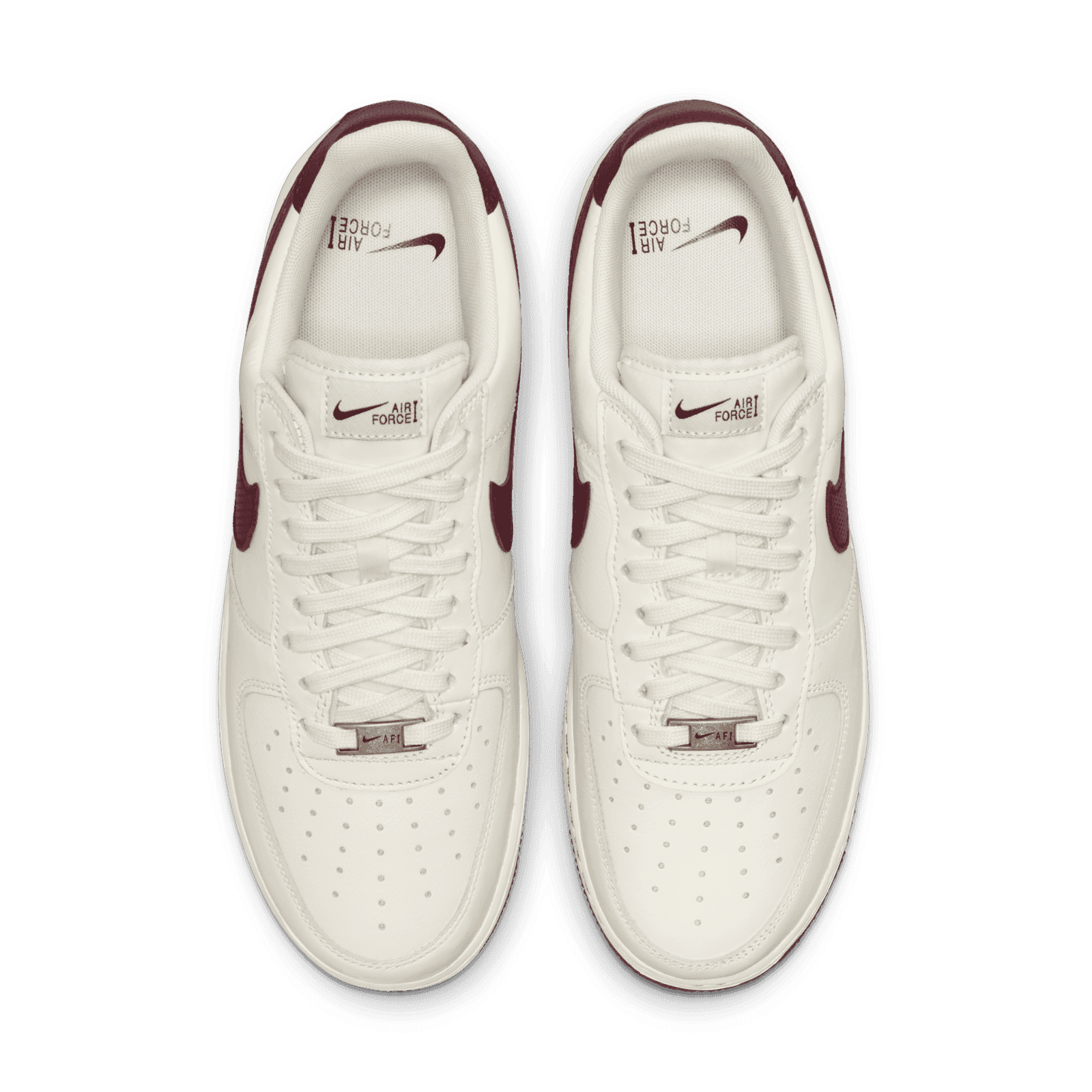 Nike Air Force 1 Low White Maroon Leather Men’s Size 8 DB4455-100 Nike Air Force 1  main image 2