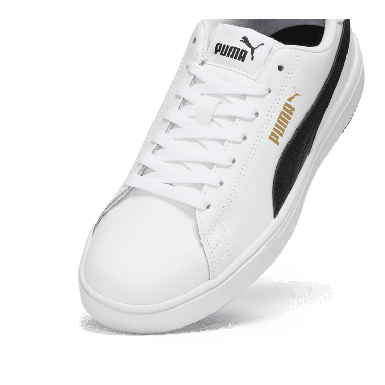 PUMA Serve Pro Lite Sneakers in White/Black/Team Gold  display picture 3