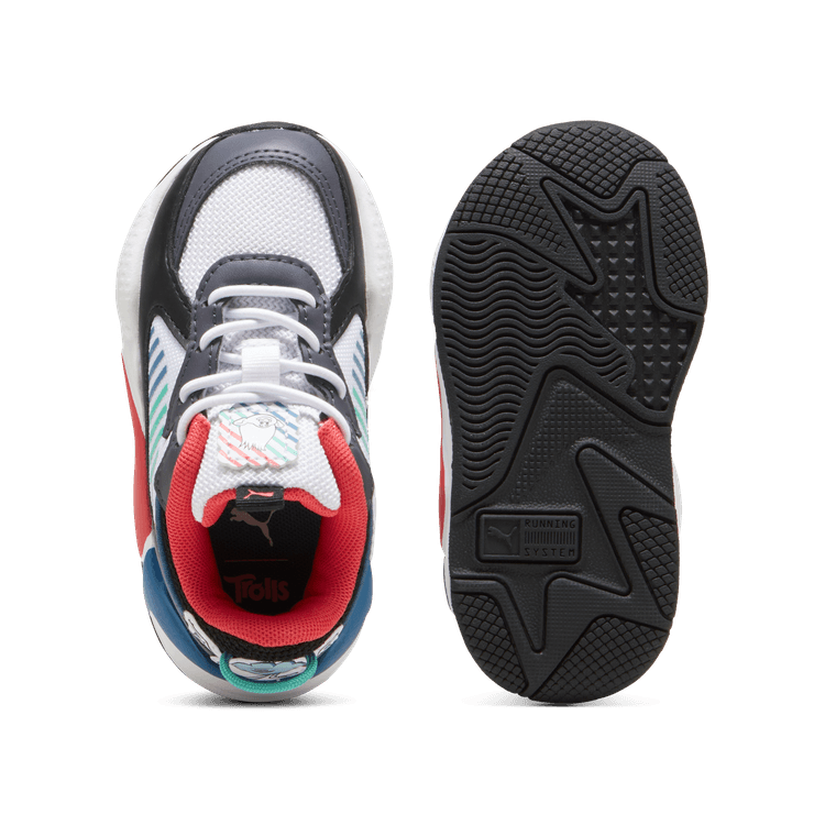 PUMA x TROLLS RS-X s' Sneakers in White/Blue Horizon (TD) - 398895