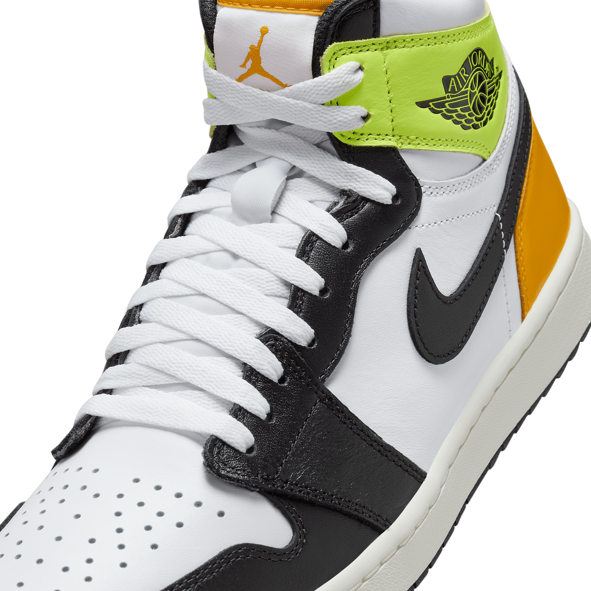 Air Jordan 1 Retro High Golf Shoes Size 10 Men White Black Volt Gold DQ0660-105 Nike Air Jordan 1 High Golf Shoes Men Volt University Gold  main image 4