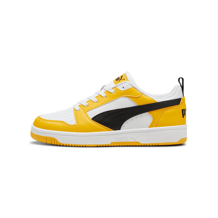もも PUMA Rebound V6 Low Sneakers in Yellow Sizzle/Black/White