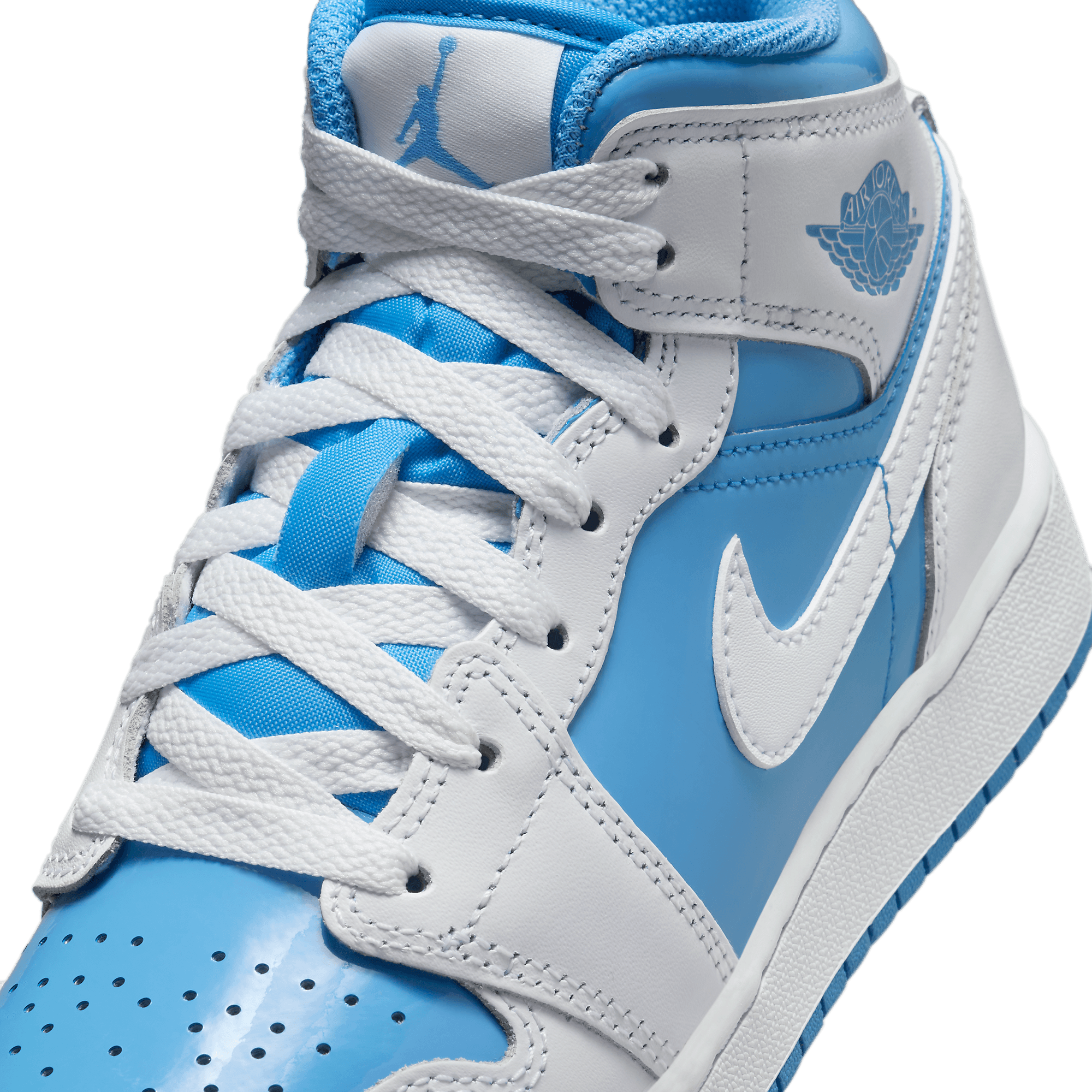 しらゆき Air Jordan Big Kids' 1 Mid Legend Blue (GS) – Puffer Reds