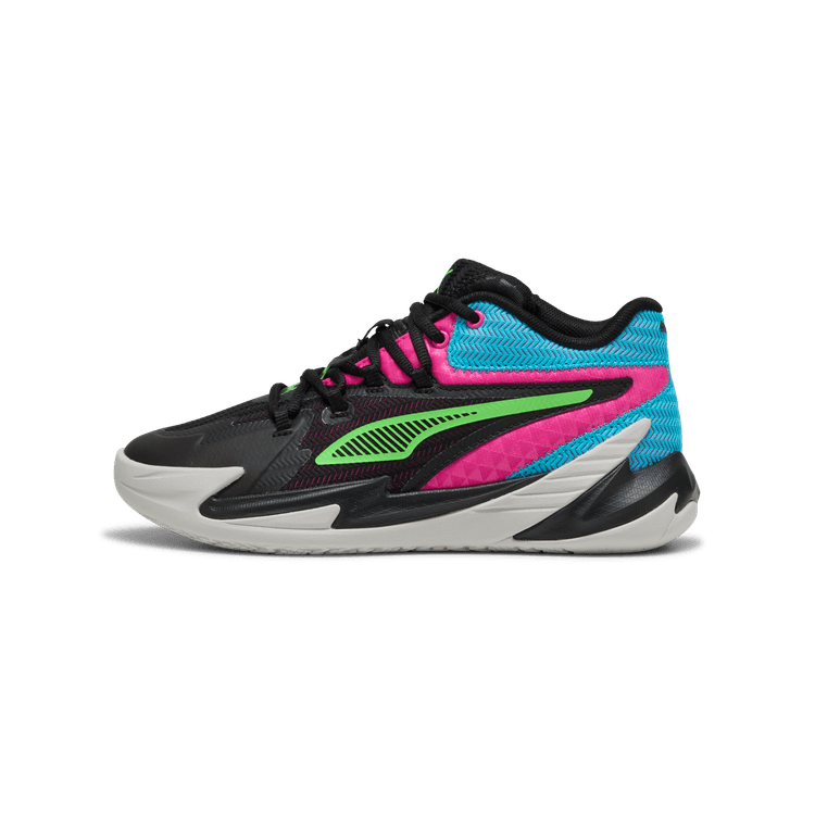 PUMA Dagger Basketball in Black/Fluro Pink Pes (GS) - 311553-01