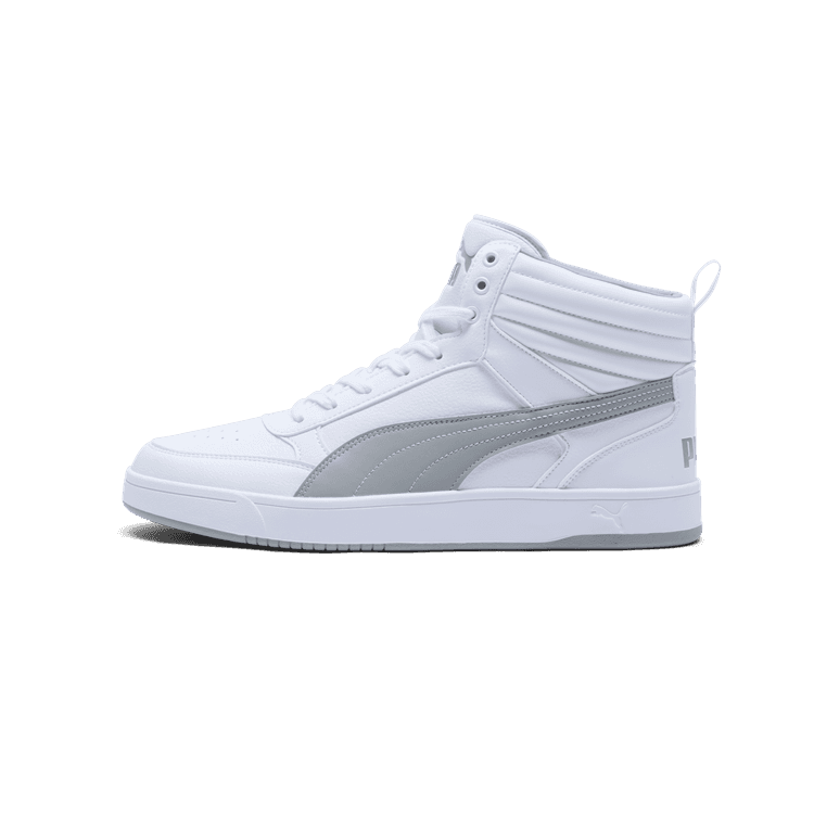 PUMA Dribble Mid Sneakers in White/Smokey Grey - 400980-04