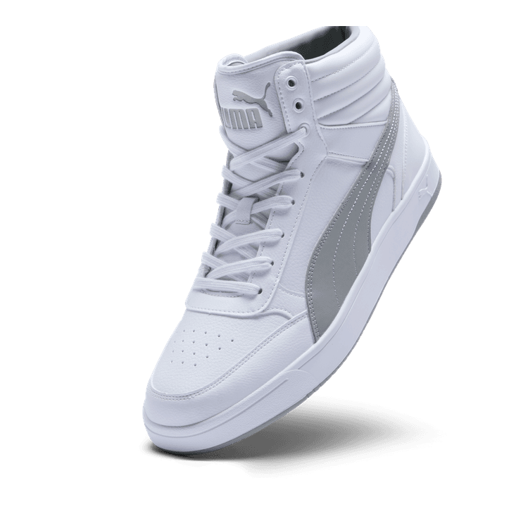 PUMA Dribble Mid Sneakers in White/Smokey Grey - 400980-04