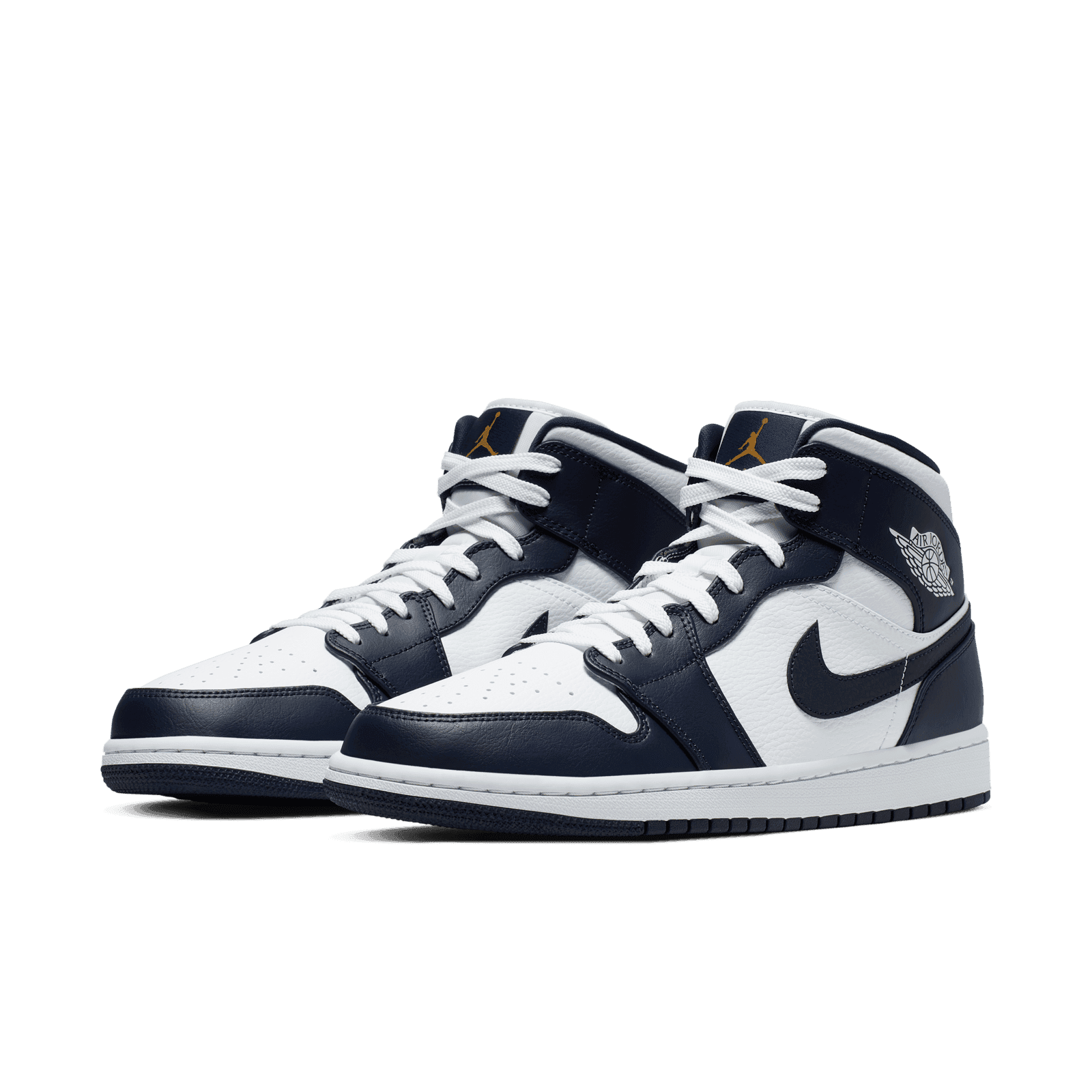 Jordan 1 Mid White Metallic Gold Obsidian 554724 174