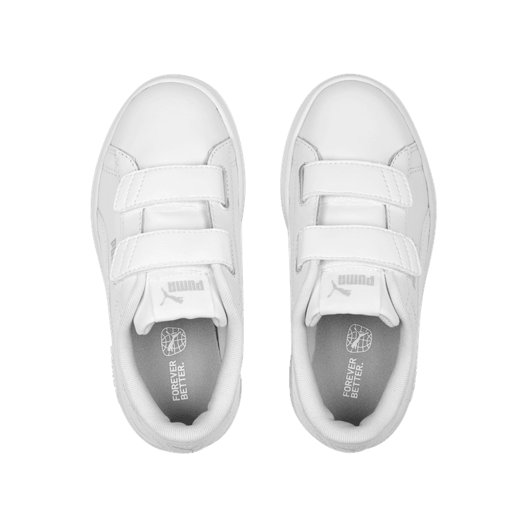 mikiroomページ Puma Smash 3.0 Leather Velcro Little Kid 'White' - 392033-02