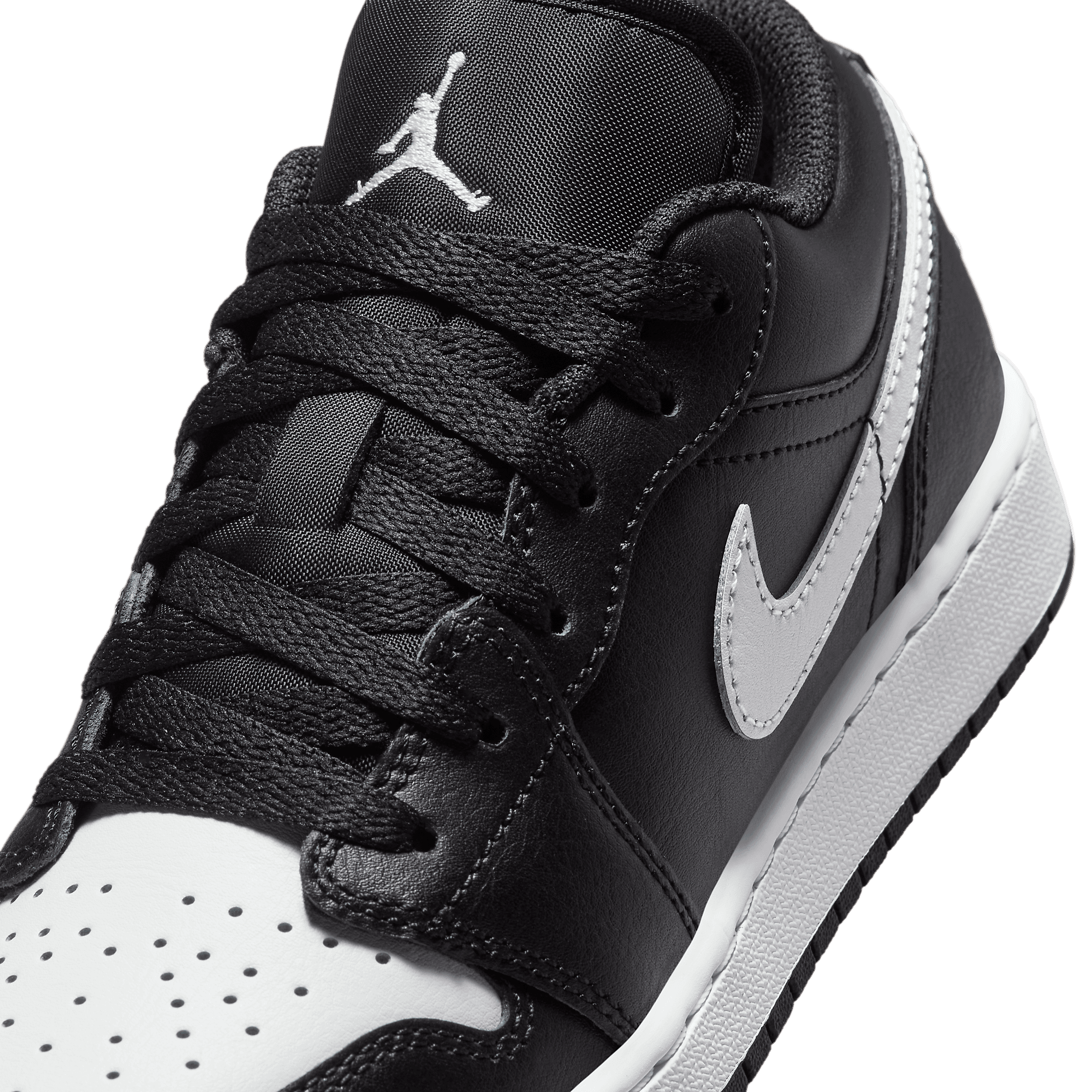 Air Jordan 1 Low Black Summit White (GS) - 553560-043