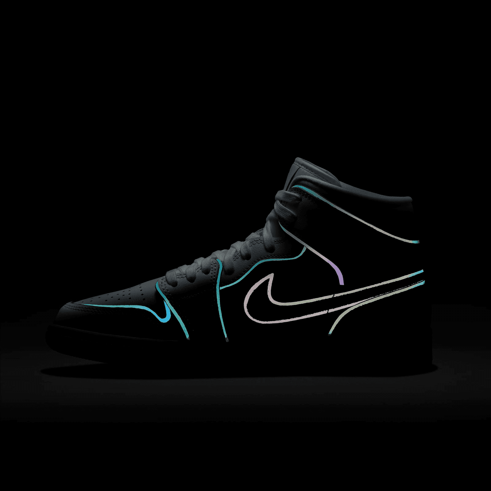 nike air jordan 1 iridescent reflective