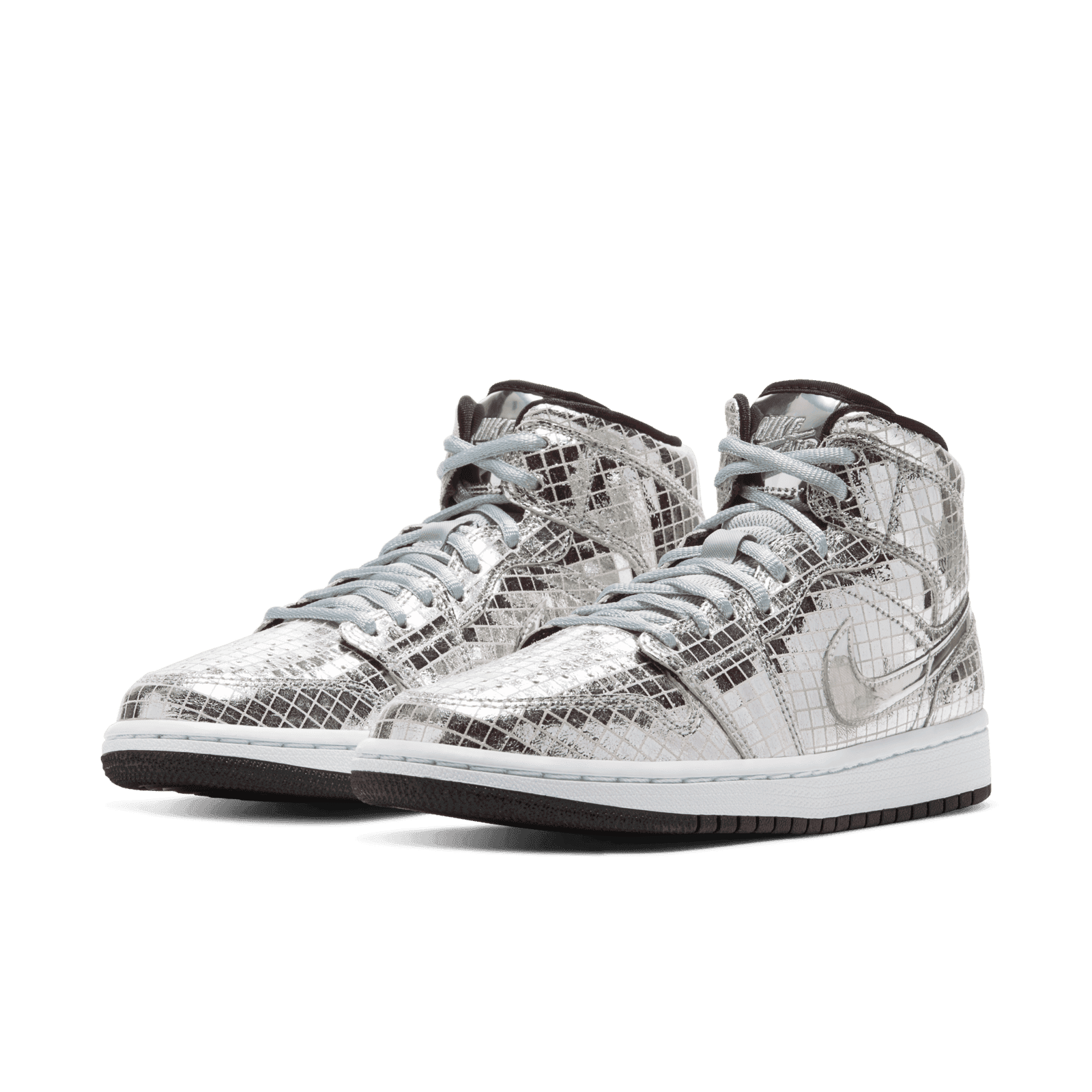 Jordan 1 Mid SE Disco Metallic Silver (W) - CU9304-001
