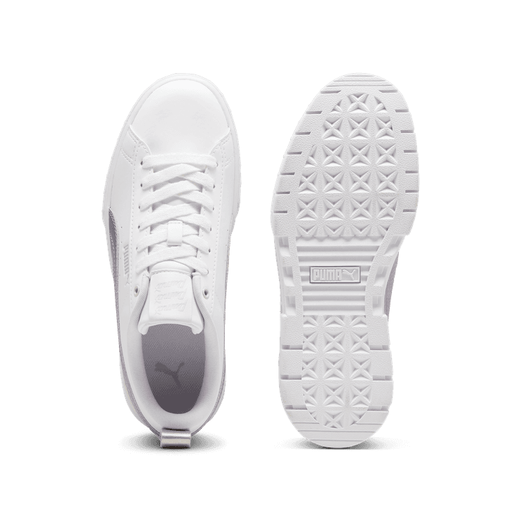 PUMA Mayze Glow-Up Sneakers in White/Feather Grey - 398384