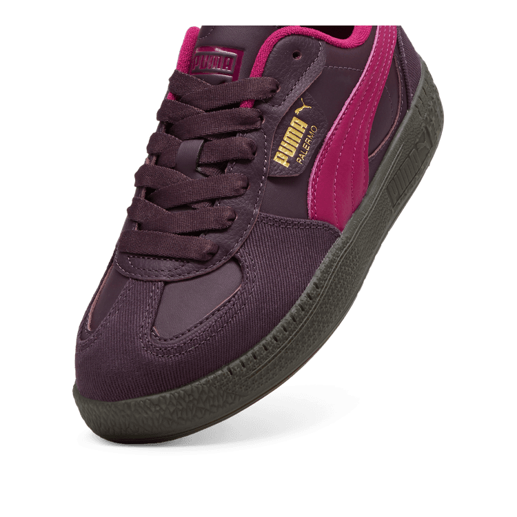 PUMA Palermo Moda Corduroy Sneakers in Midnight Plum/Gum 398529