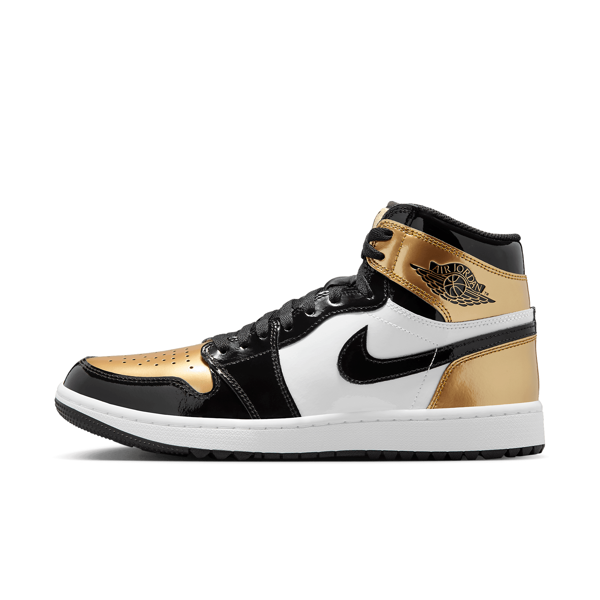 Air Jordan 1 High Golf Patent Gold Toe - DQ0660-002