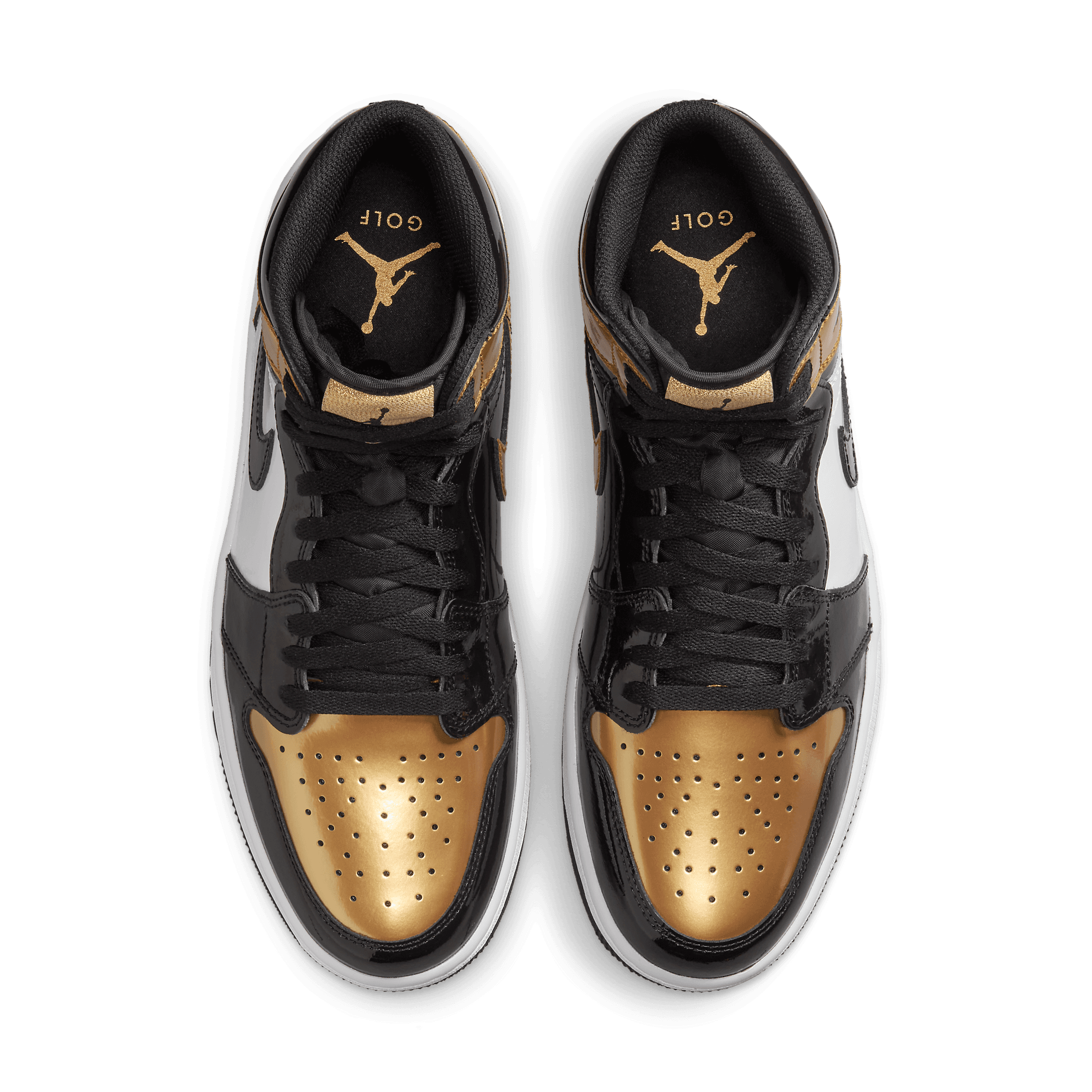Air Jordan 1 High Golf Patent Gold Toe - DQ0660-002