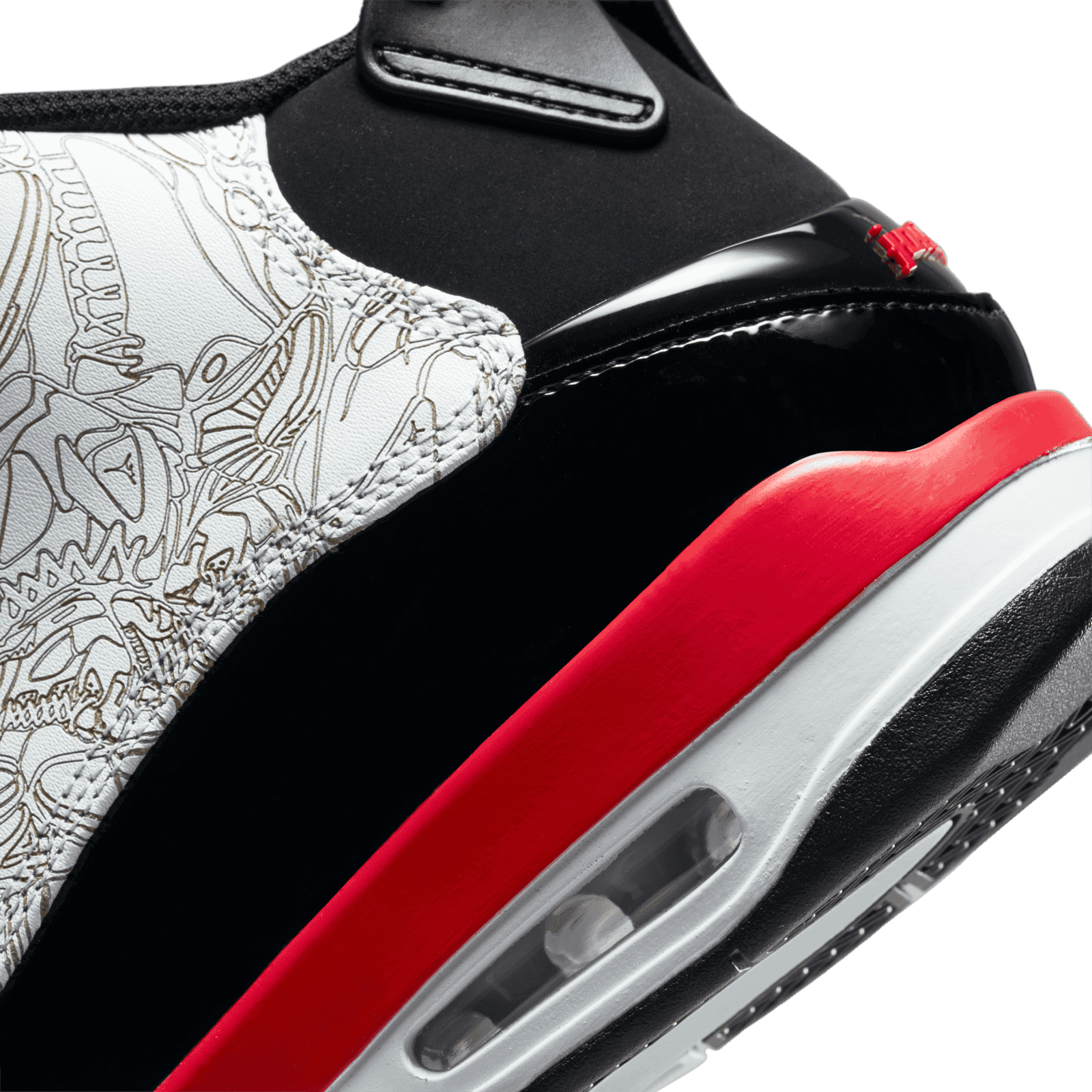 ⭐Rare Nike Air Jordan Dub Zero Men\'s Shoes 9.5 Fire Black Red Sneaker 311046-162 Nike Air Jordan Dub Zero White Fire Red Black Sneakers  main image 2