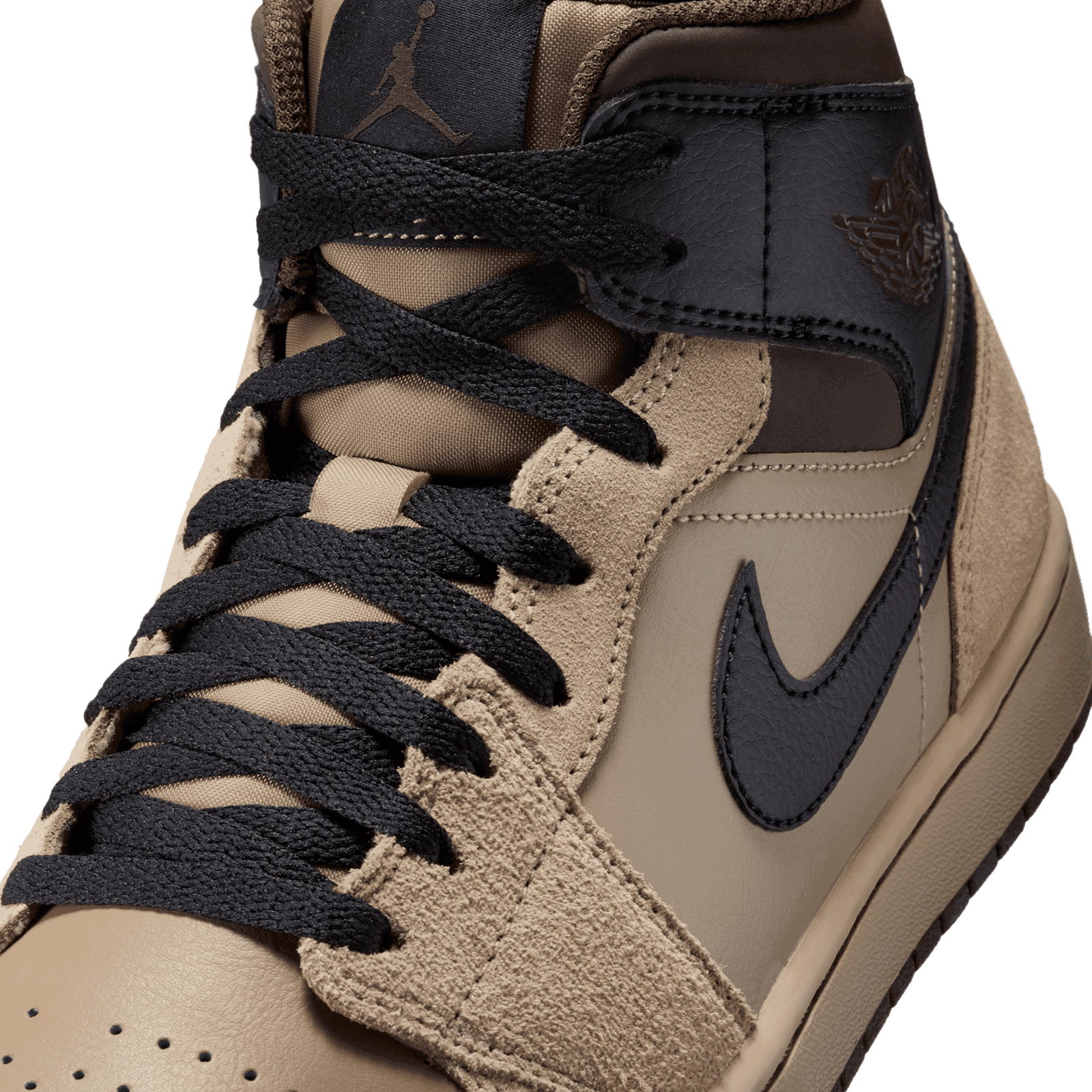 The Air Jordan 1 Mid Khaki Black Releases Spring 2025