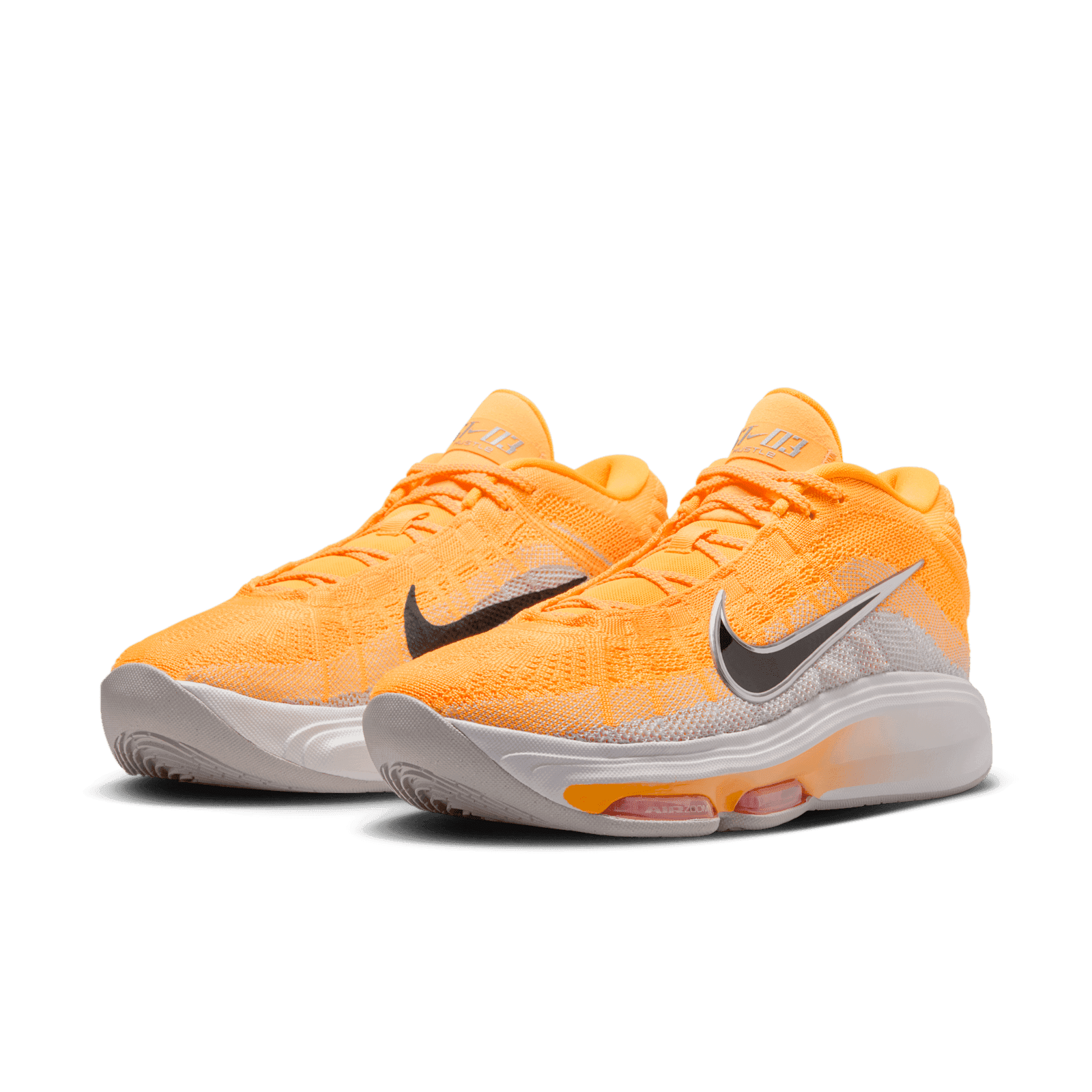 Nike Air Zoom GT Hustle 3 Laser Orange Metallic Silver - FV5953-800