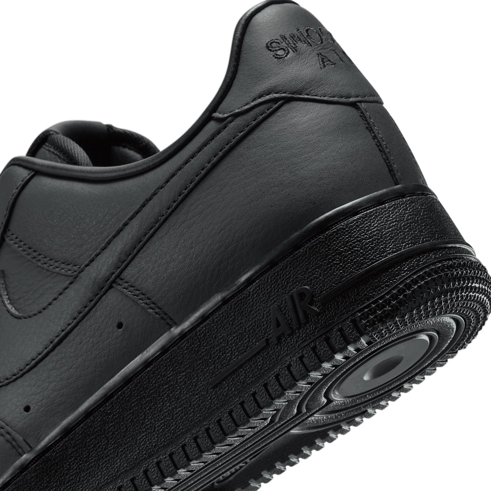 The .SWOOSH x Nike Air Force 1 Low Triple Triple Black Releases