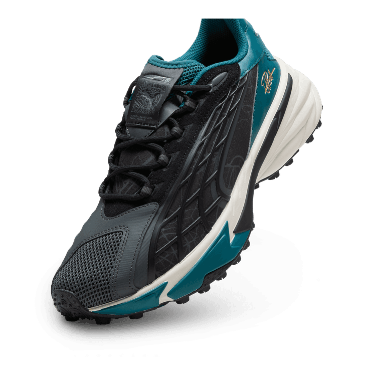 PUMA Spirex Icons of Speed Sneakers in Black/Cold Green PUMA Spirex Icons of Speed Sneakers in Black/Cold Green