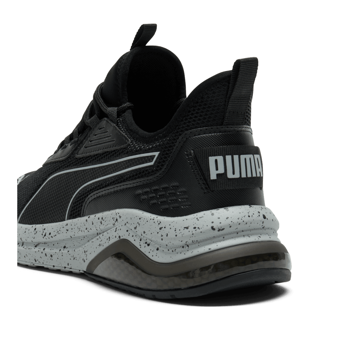PUMA Amplifer Speckle Sneakers in Black 399143-04 Release Info