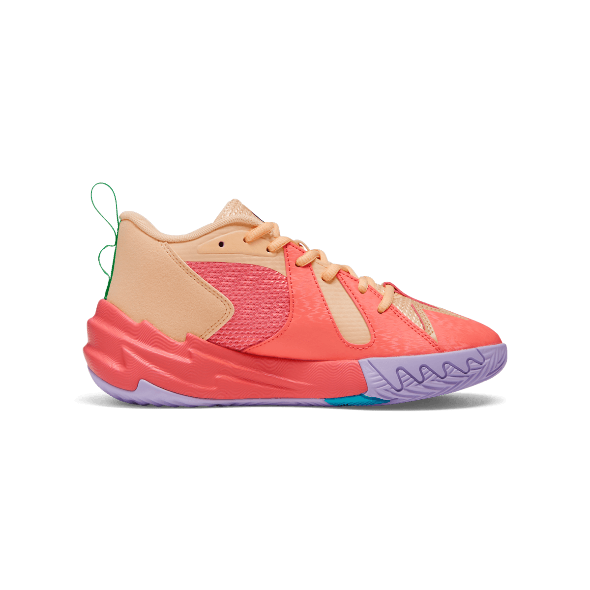 PUMA Scoot Zeros Georgia Peach Basketball in Passionfruit/Green