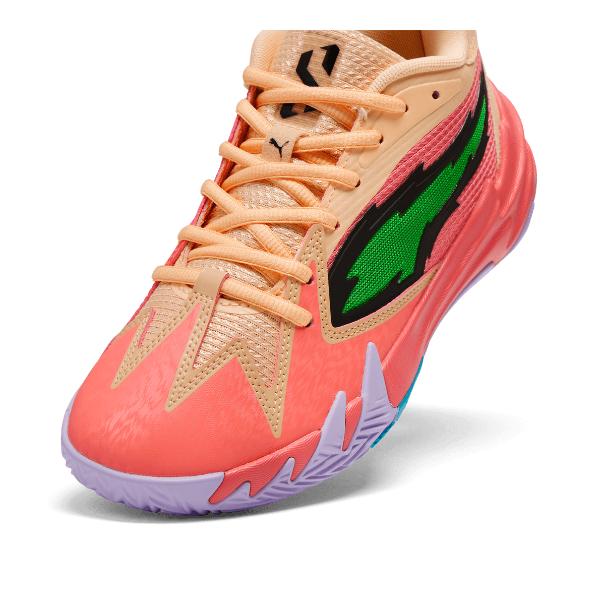 PUMA Scoot Zeros Georgia Peach Basketball in Passionfruit/Green