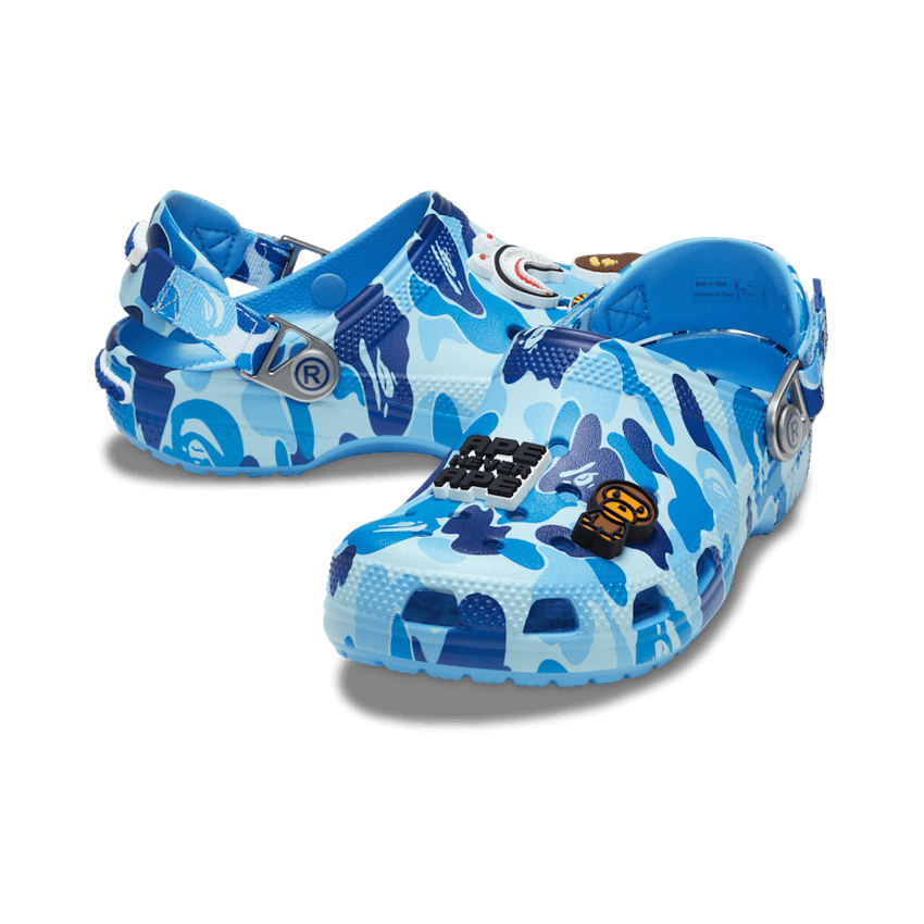 即完 BAPE CROCS CLOG ABC CAMO BLUE 20㎝ A BATHING APE®︎ × Crocs Clog Abc Camo Blue 209627-4TB