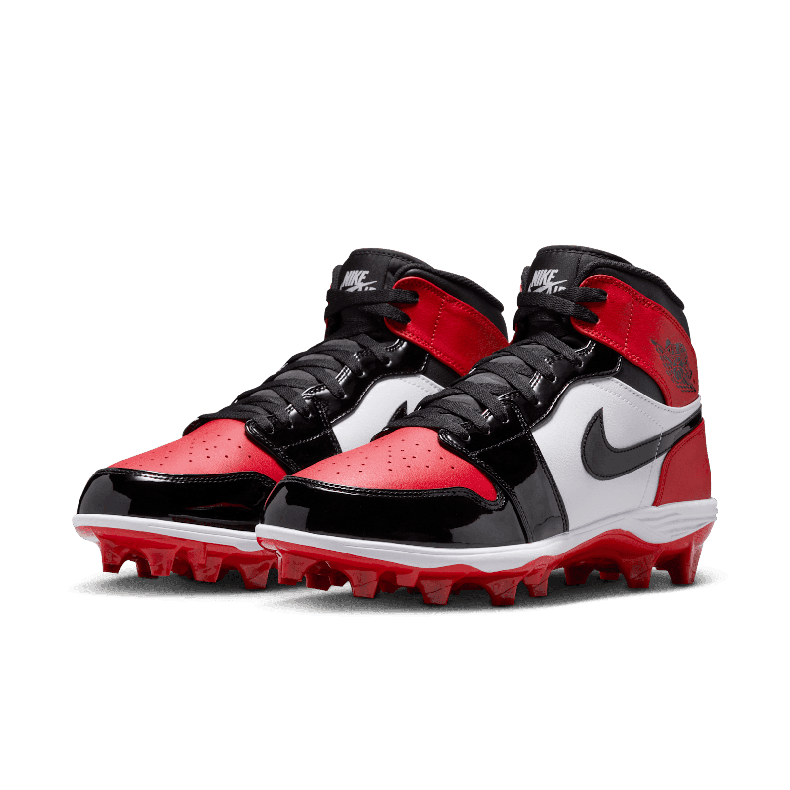 The Air Jordan 1 Mid Cleat TD Bred Toe is Available Now