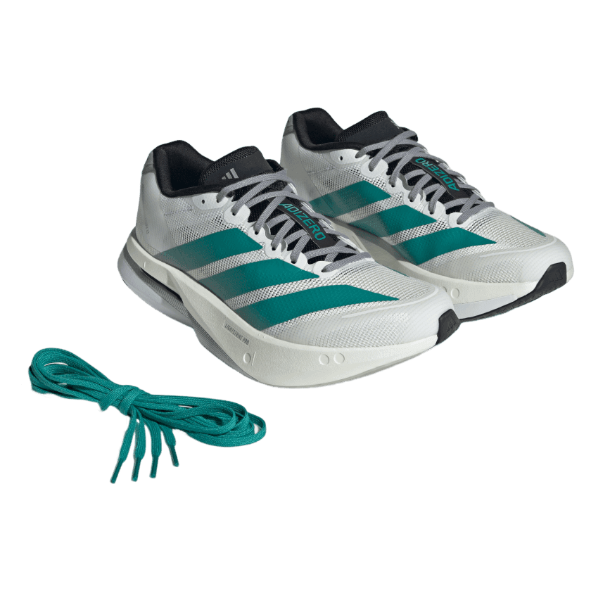 adidas Adizero Boston 13 White Pure Teal (W) - JR4793