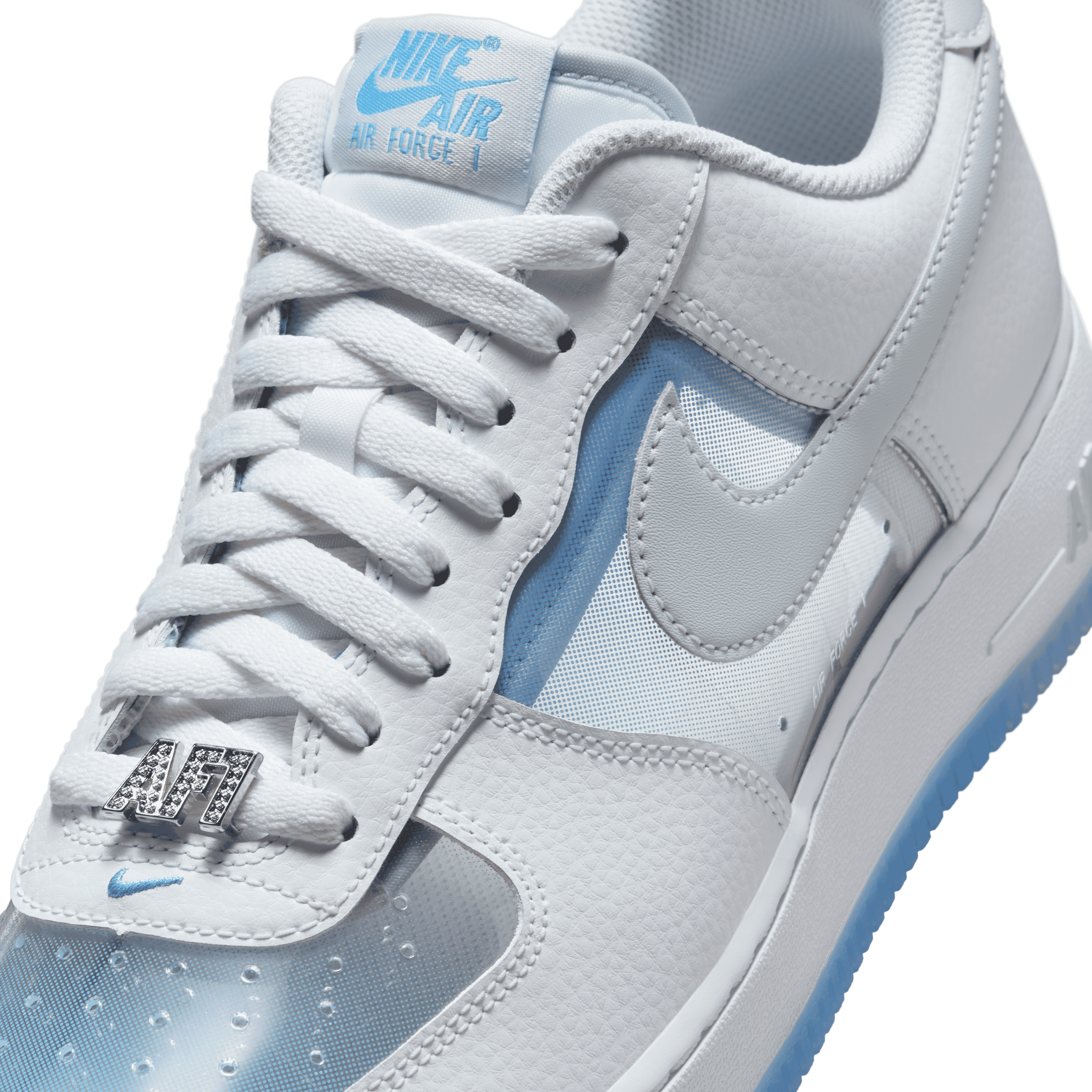 The Nike Air Force 1 Low Translucent White University Blue