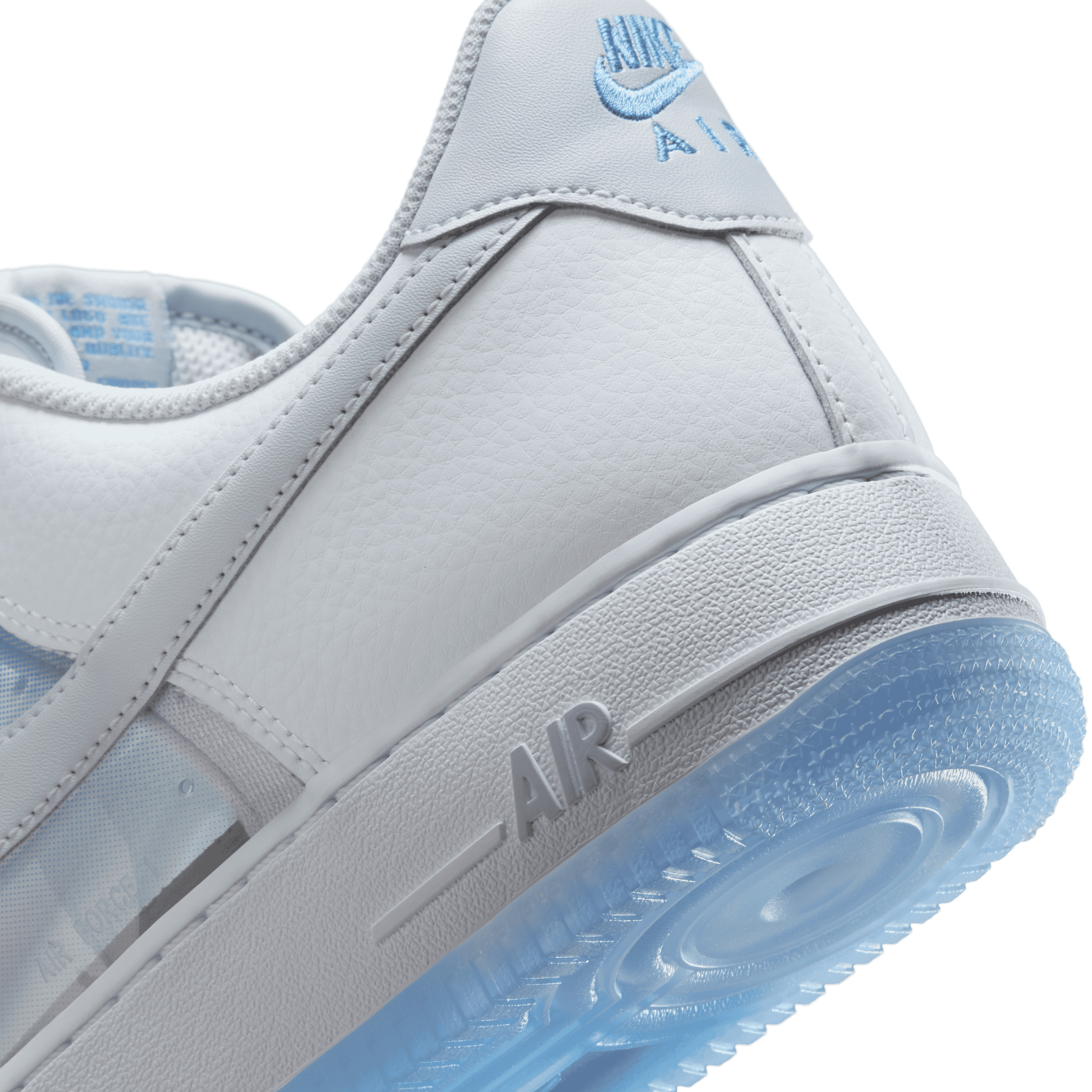 The Nike Air Force 1 Low Translucent White University Blue