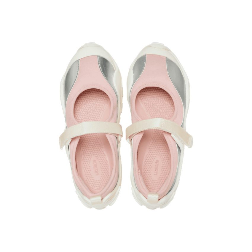 Crocs ☆ Terre Ballet Core WMNS ‘Chalk’ Crocs EXP Terre Ballet Silver Chalk (W) - 210639-0WV