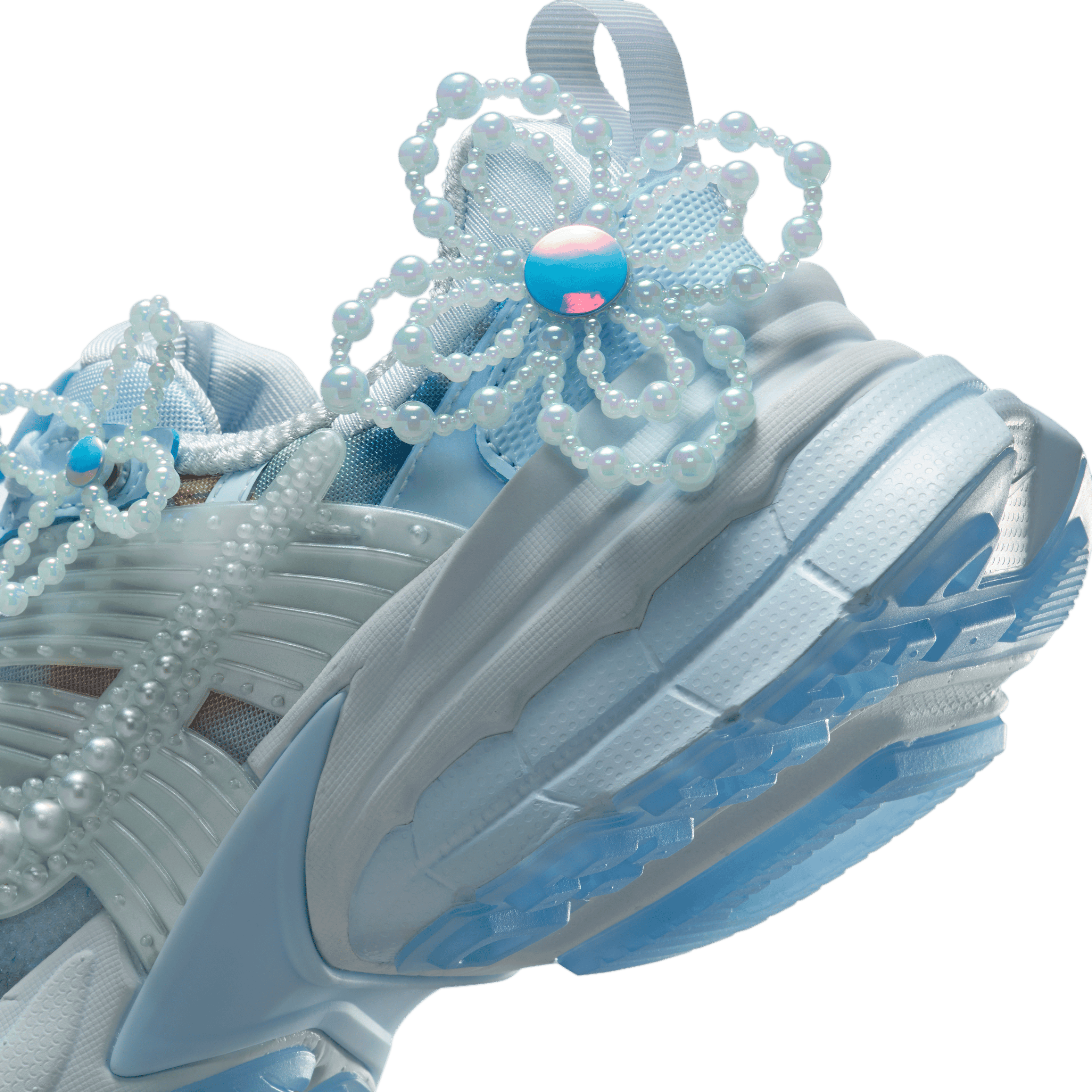 Susan Fang Dresses Up Nike V2K Run in Baby Blue Lace and Beads