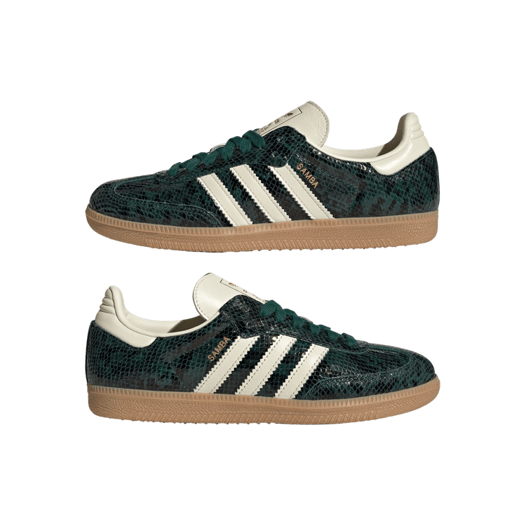 Court Green Snakeskin Wraps Around the adidas Samba OG