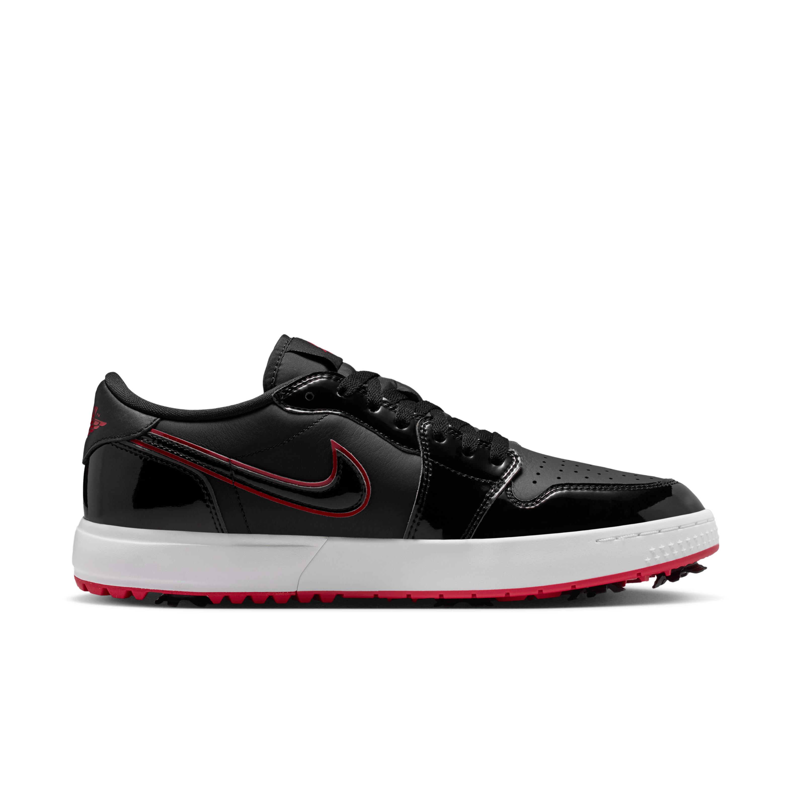 Air Jordan 1 Retro Low Golf Bred Black Patent - IQ3417-002