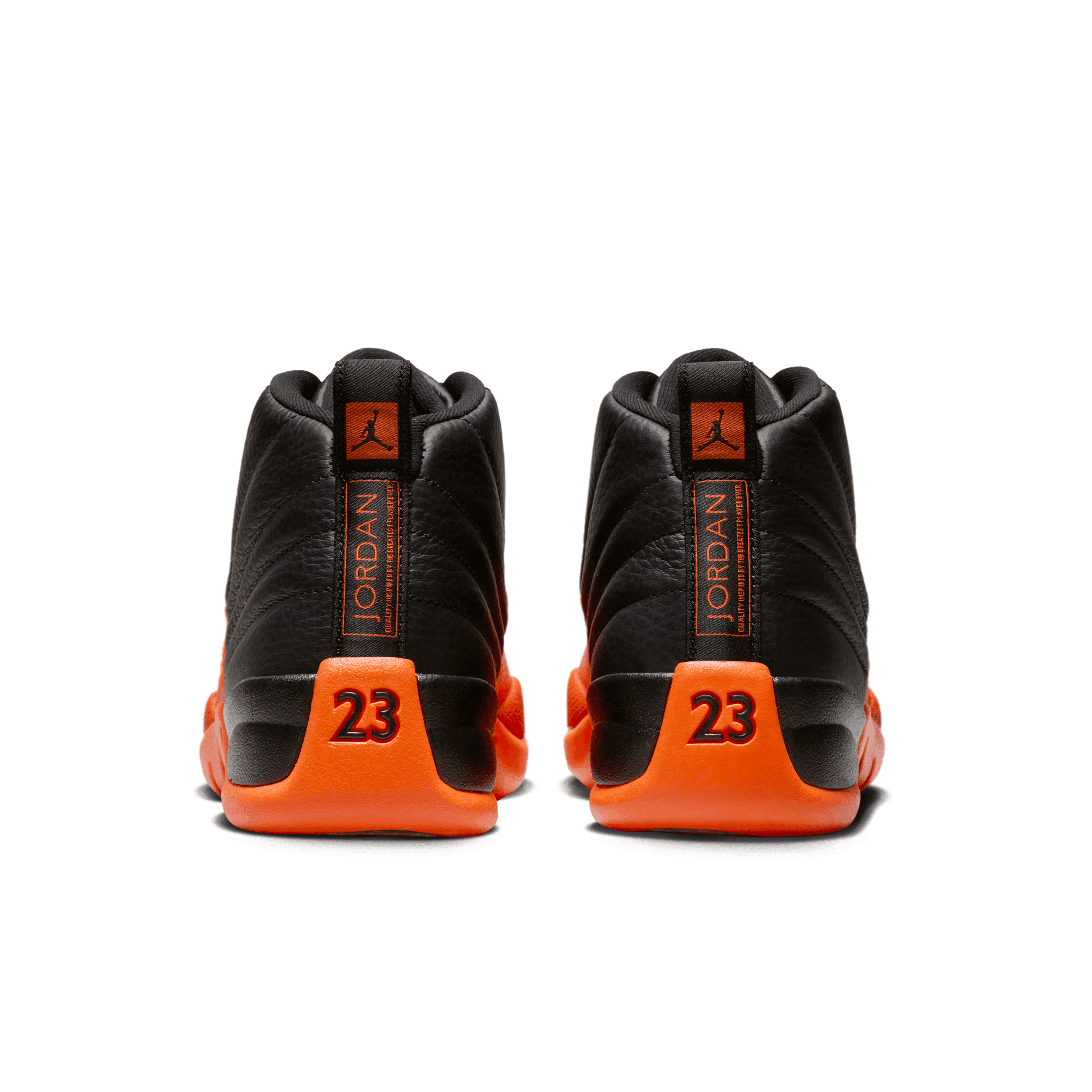 Low top 12s black best sale and orange