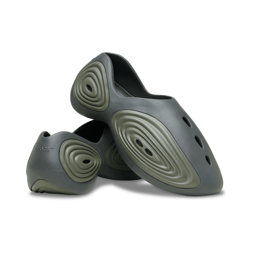 The Crocs Ripple is Futuristic in Graphite and Olive Green