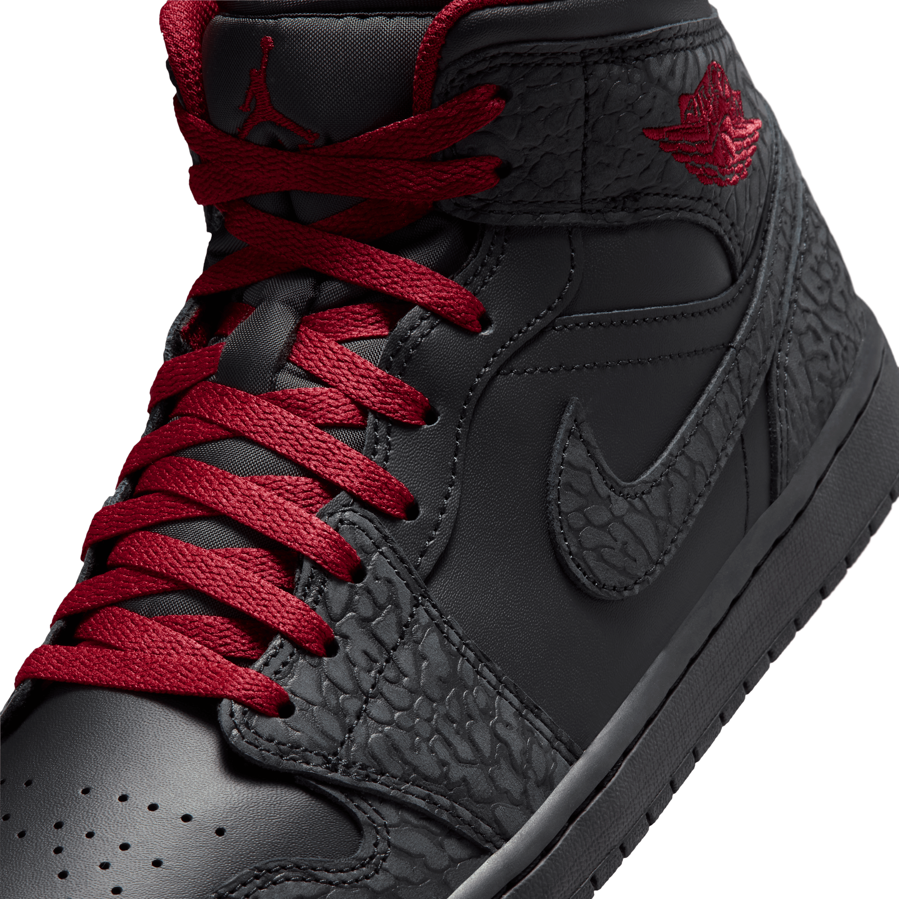 Air Jordan 1 Mid SE Elephant Print Black Tough Red - IX3527-010