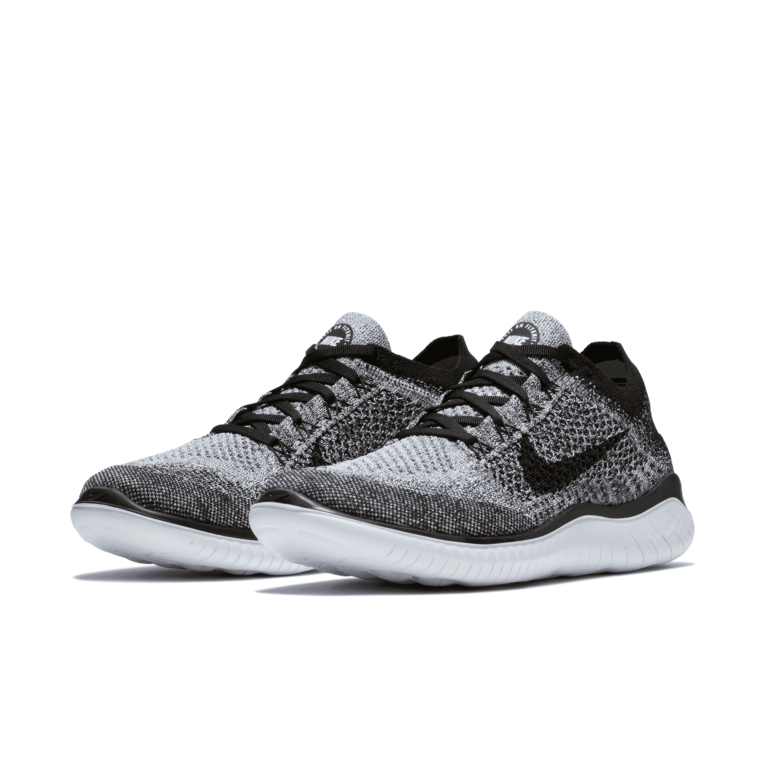 Men\'s Nike Free RN Flyknit 2018 \'Black/White Ombre\' - Size 10.5 , 942838-101 Nike Free Rn Flyknit 2018 White Black - 942838-101 | eBay main image 4