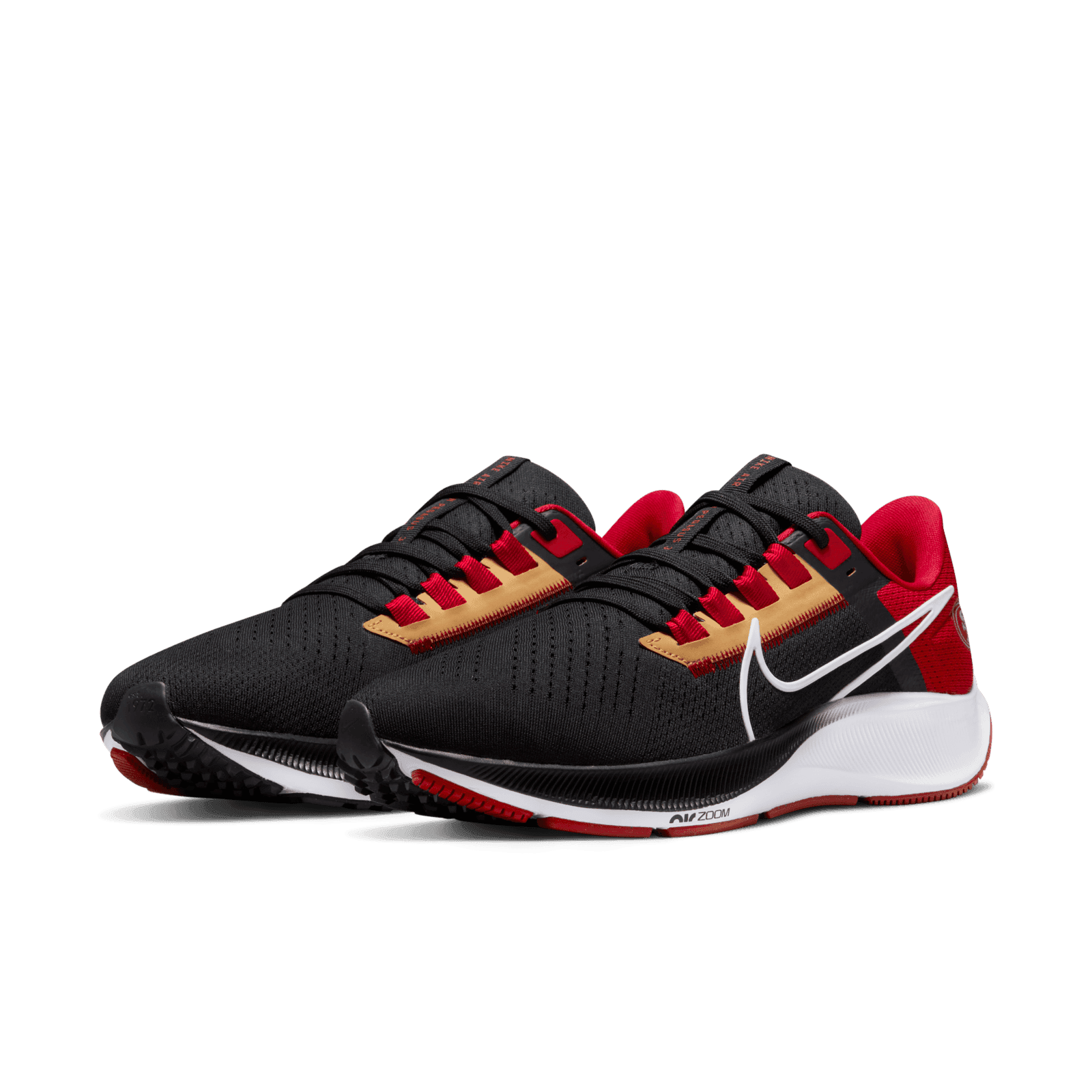 unisex nike white san francisco 49ers zoom pegasus 37 running shoe